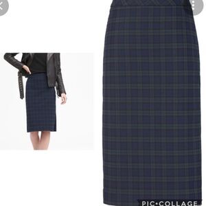 Banana Republic Plaid Pencil Skirt